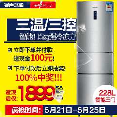 Ronshen/容声 BCD-228D11SY 冰箱 家用 三门 电脑温控 软冷冻